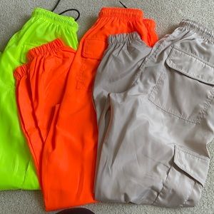 ORANGE SWISHY JOGGERS